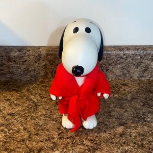 Vintage rubber snoopy in red robe
